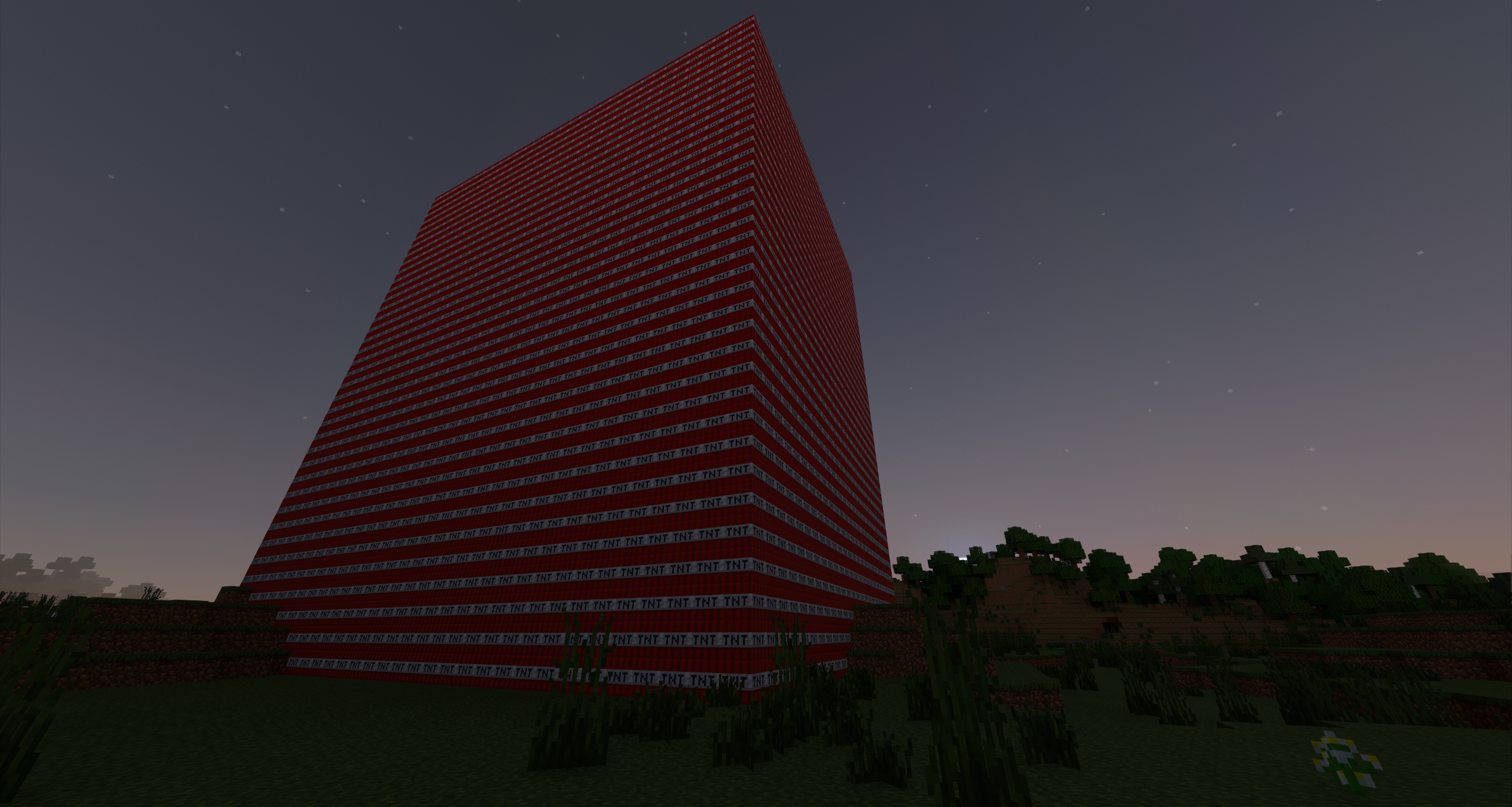 cube of tnt created using /fill